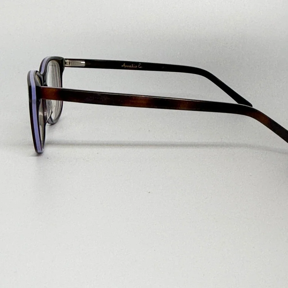 Amelia E. C.1874‎ 140 Womens Eyeglasses Frames Brown Tortoise Square Full 21598